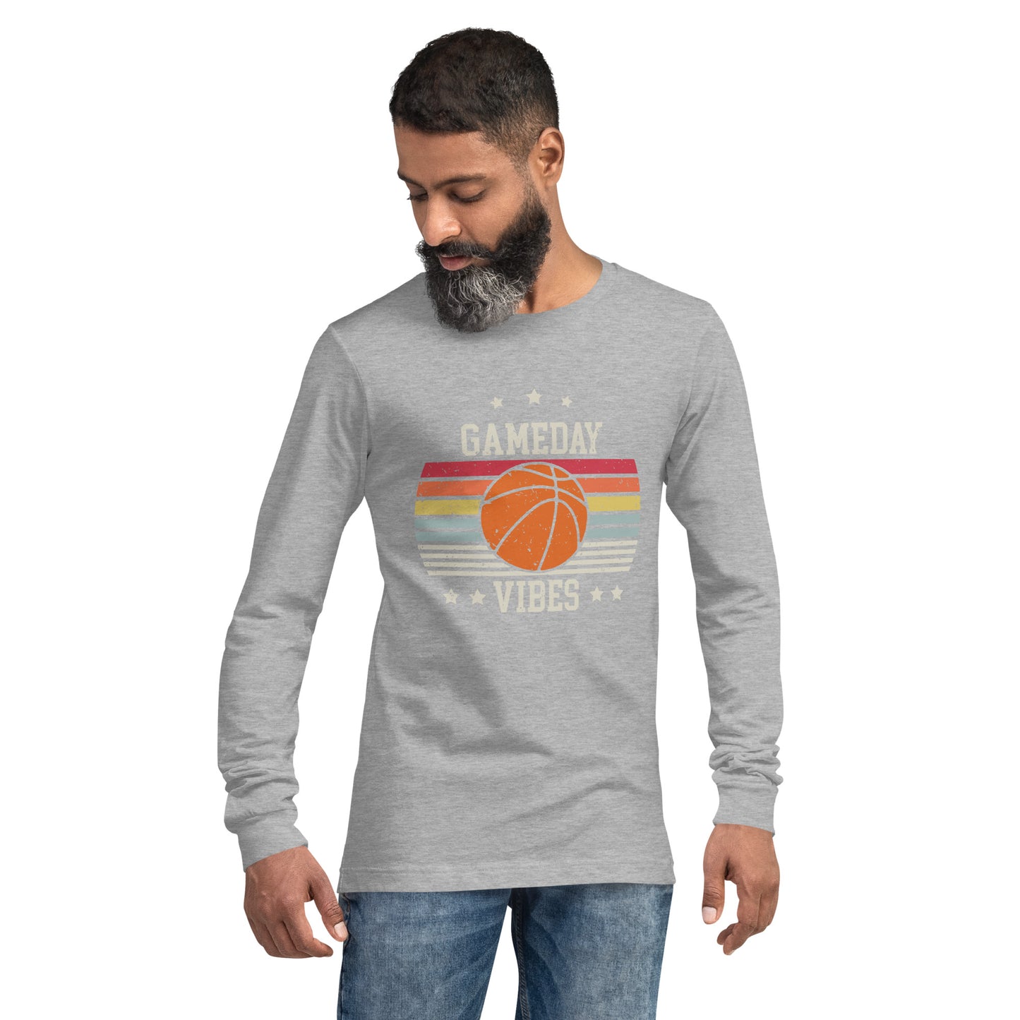 Game-Day Vibes Basketball Unisex Long Sleeve Tee