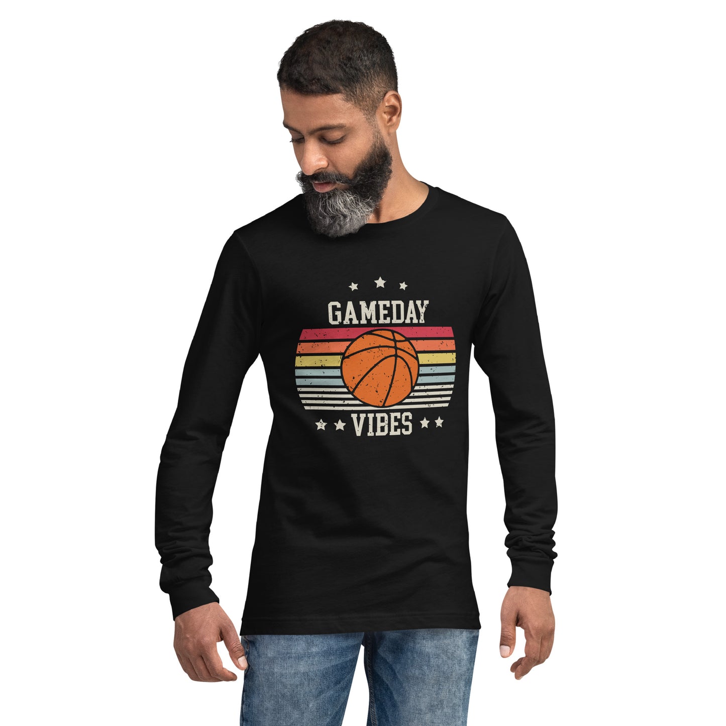 Game-Day Vibes Basketball Unisex Long Sleeve Tee