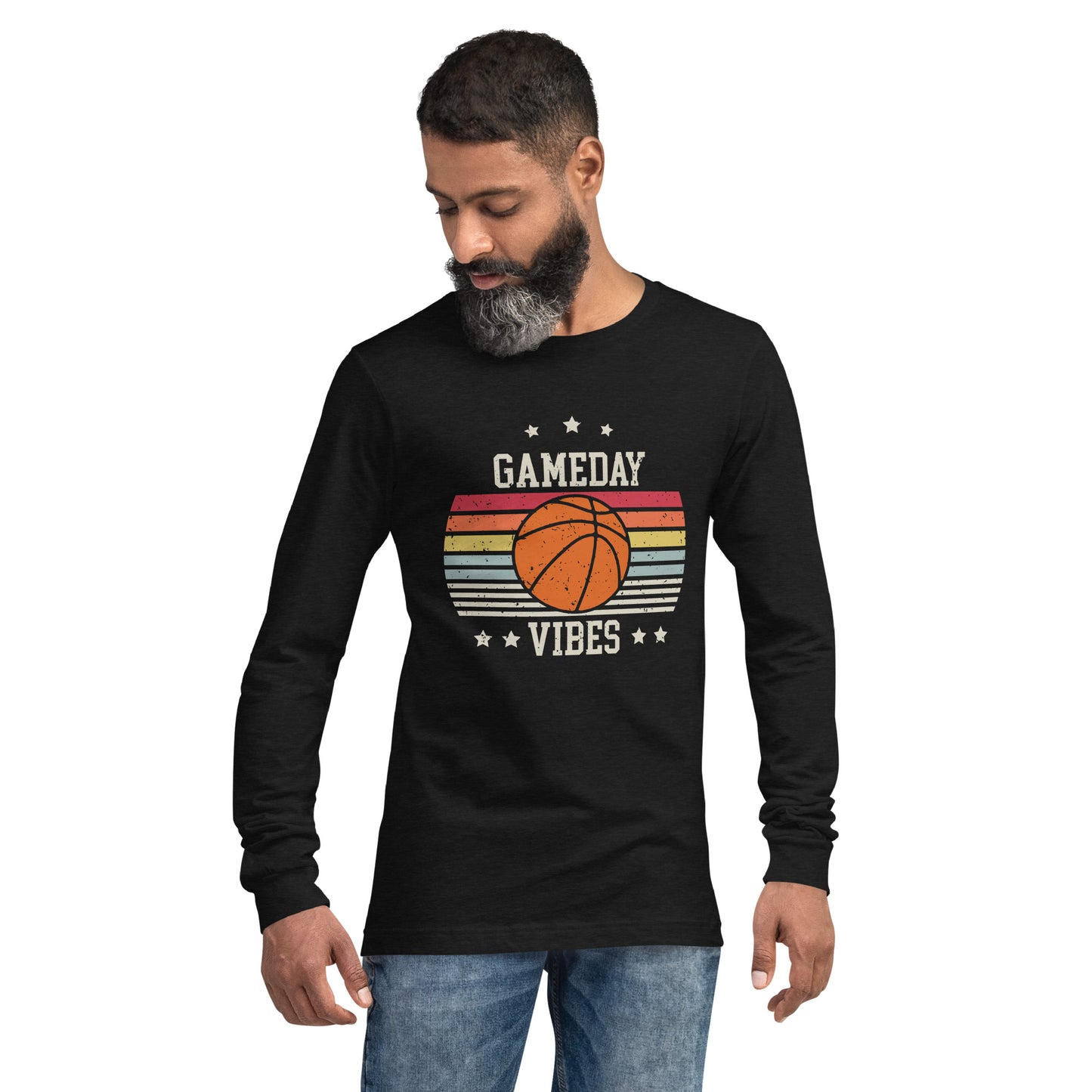 Game-Day Vibes Basketball Unisex Long Sleeve Tee