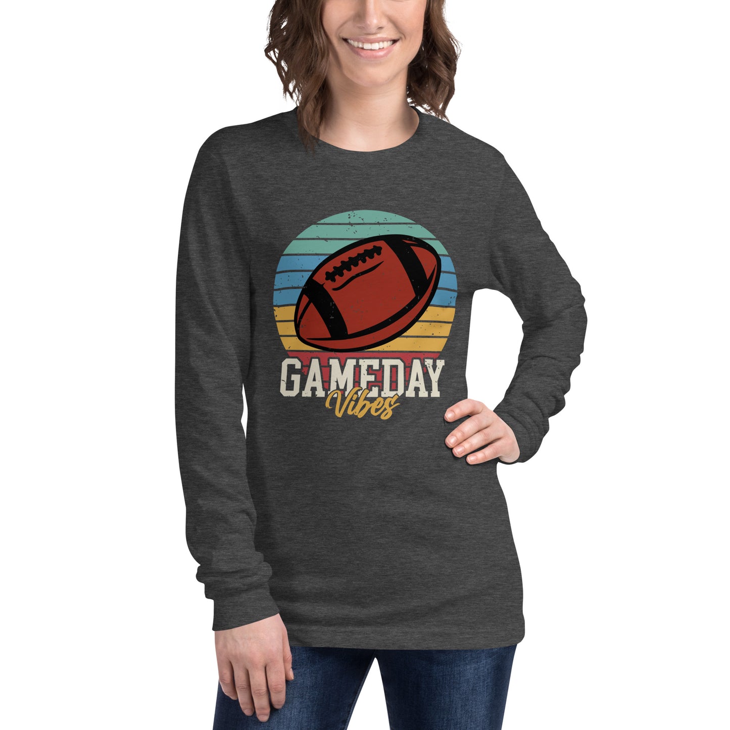 Game-Day Vibes Football Unisex Long Sleeve Tee