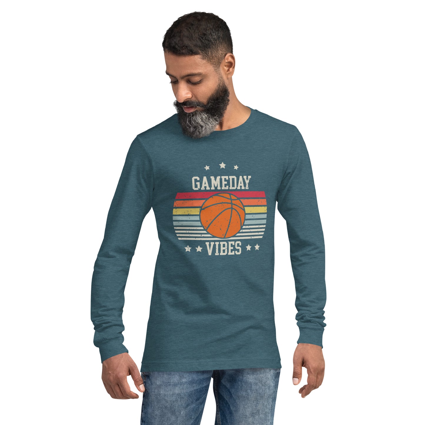 Game-Day Vibes Basketball Unisex Long Sleeve Tee