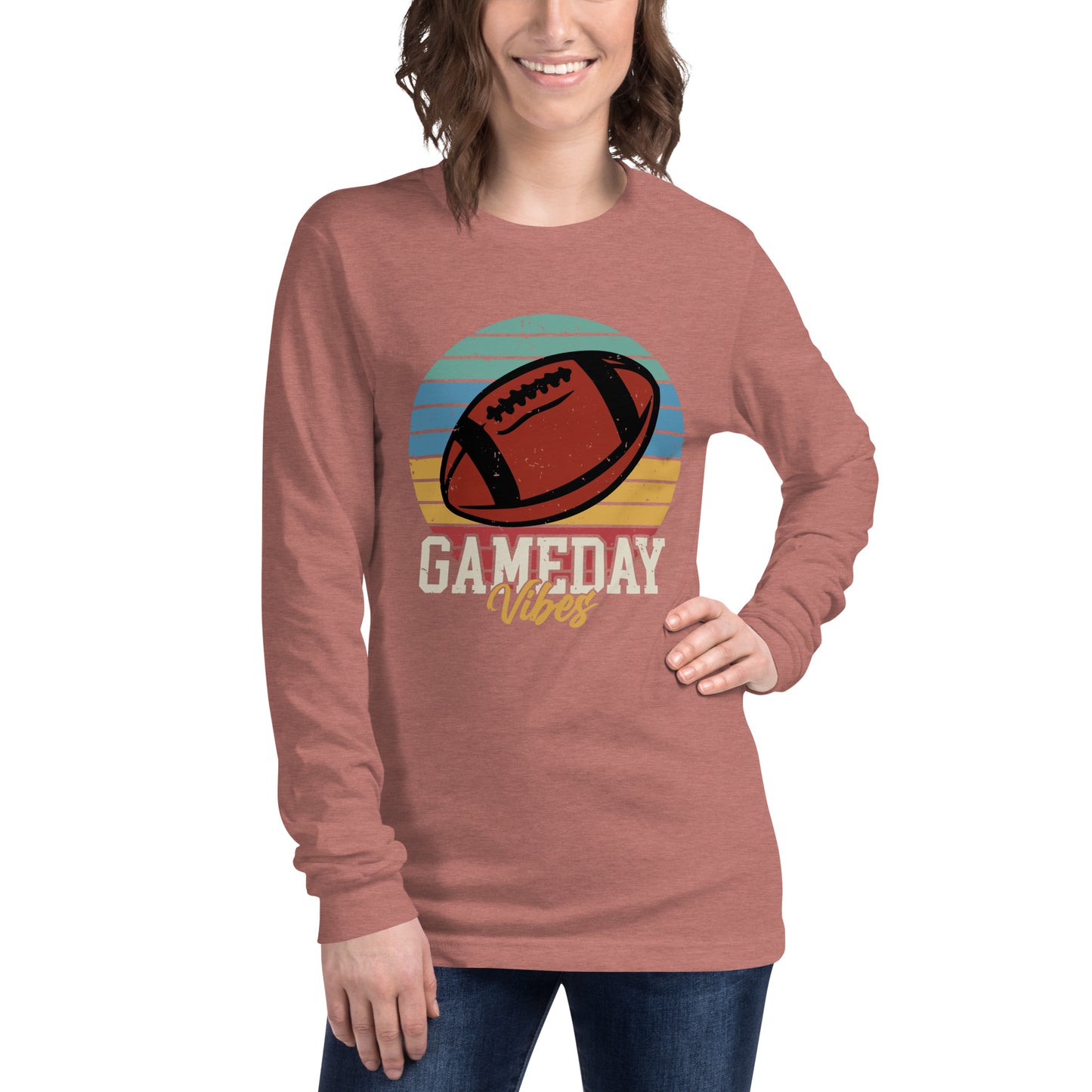 Game-Day Vibes Football Unisex Long Sleeve Tee