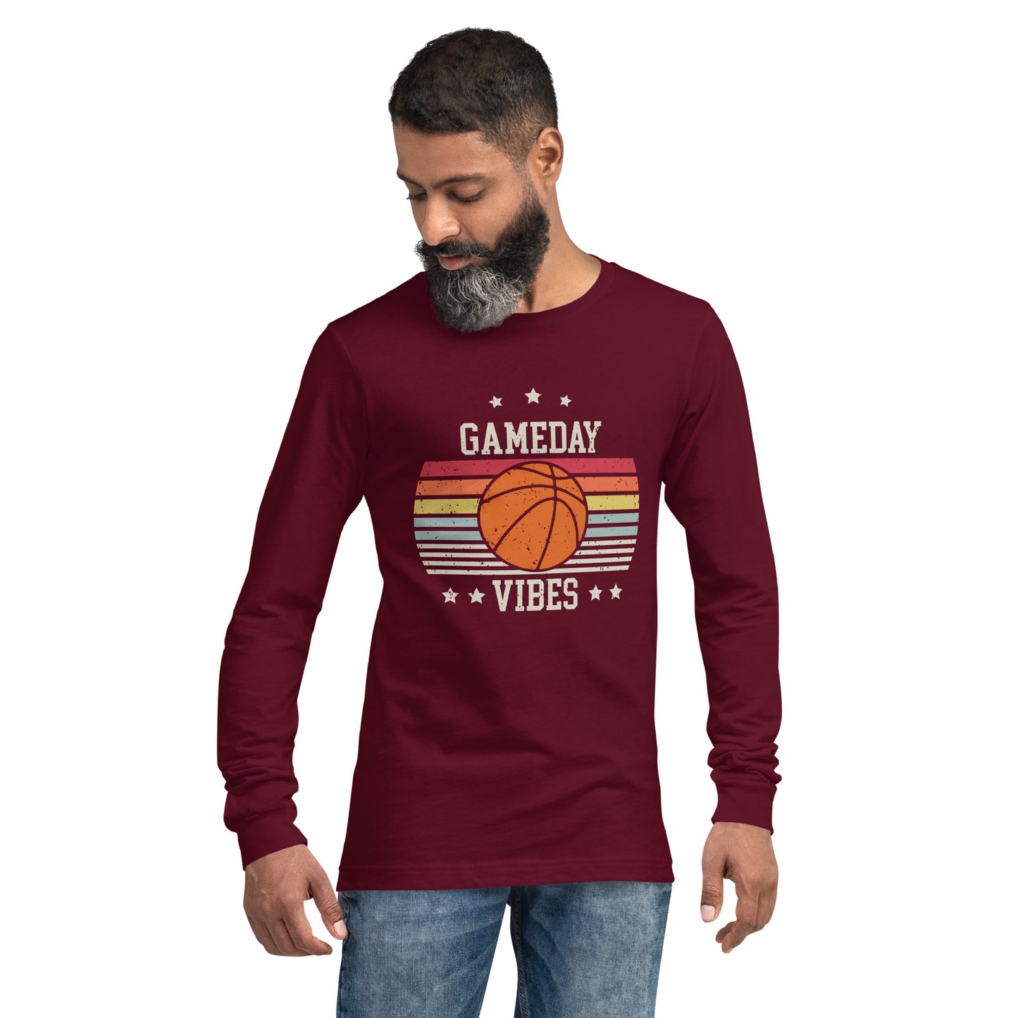Game-Day Vibes Basketball Unisex Long Sleeve Tee