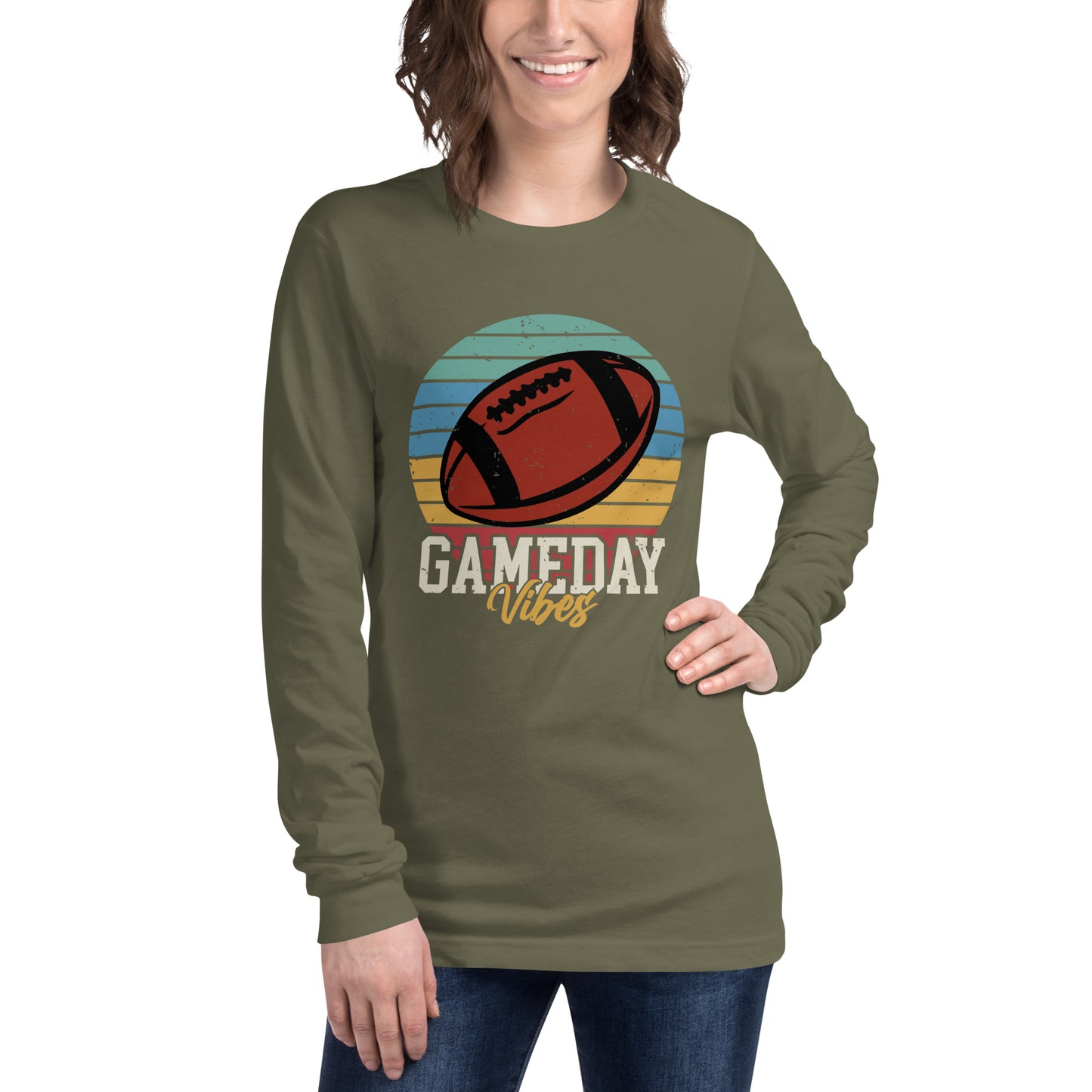 Game-Day Vibes Football Unisex Long Sleeve Tee