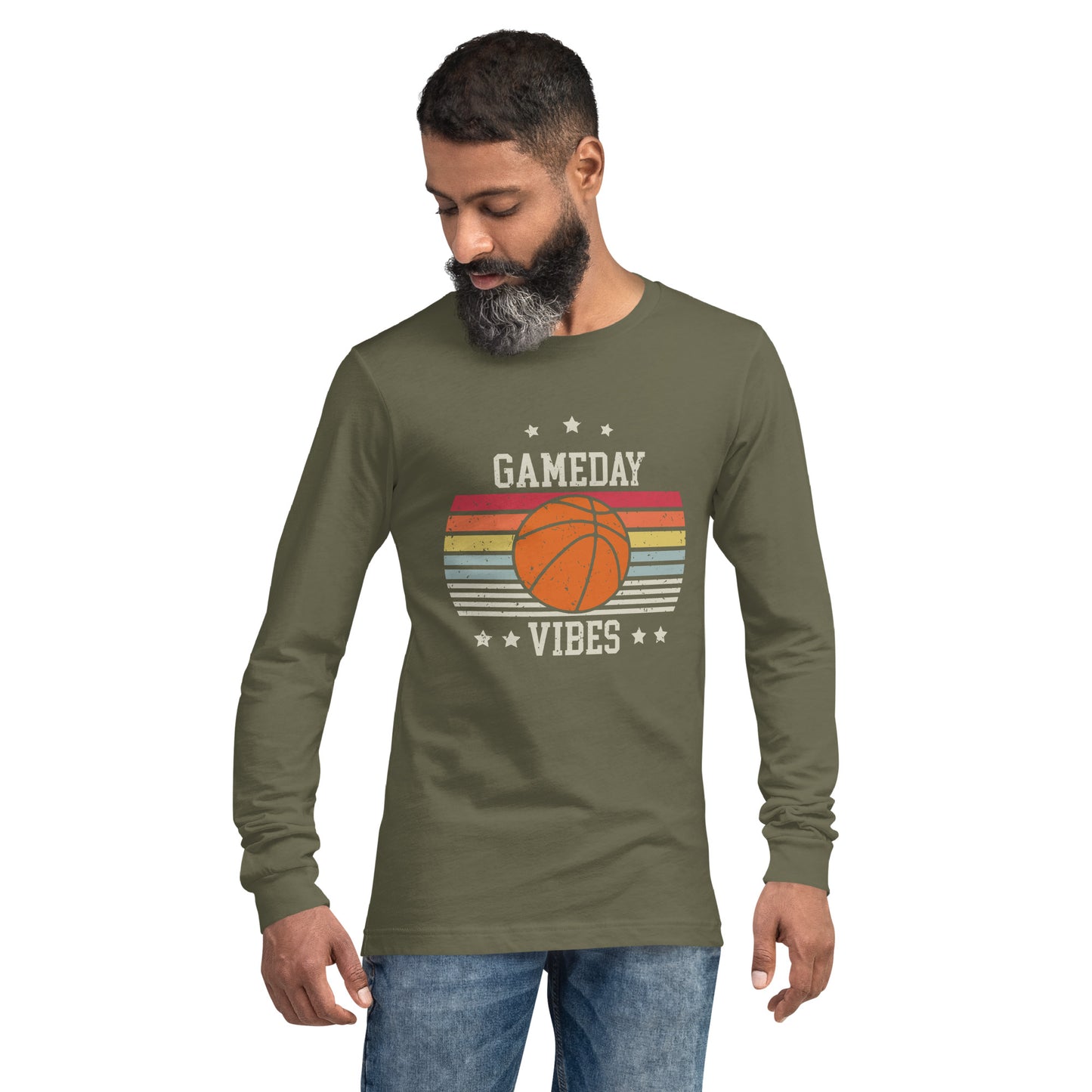 Game-Day Vibes Basketball Unisex Long Sleeve Tee