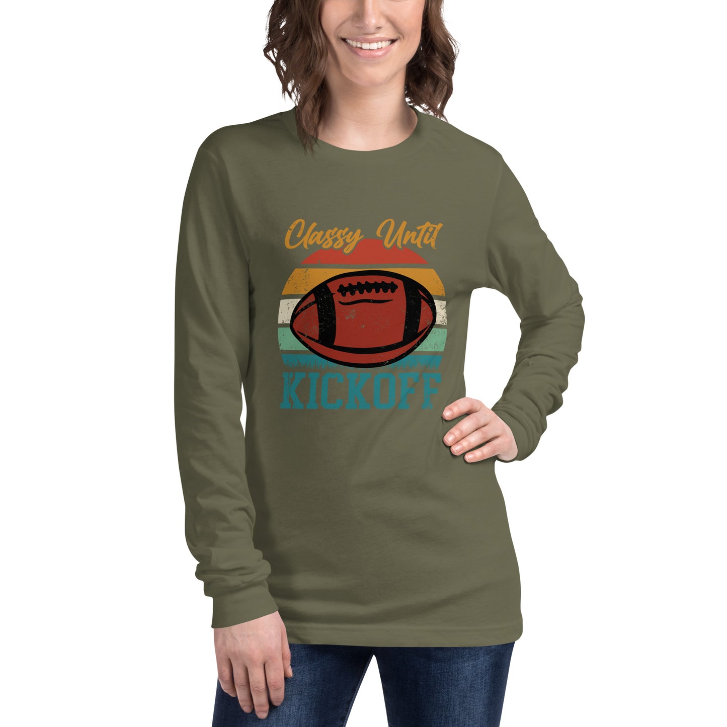 Classy Until Kickoff Unisex Long Sleeve Tee