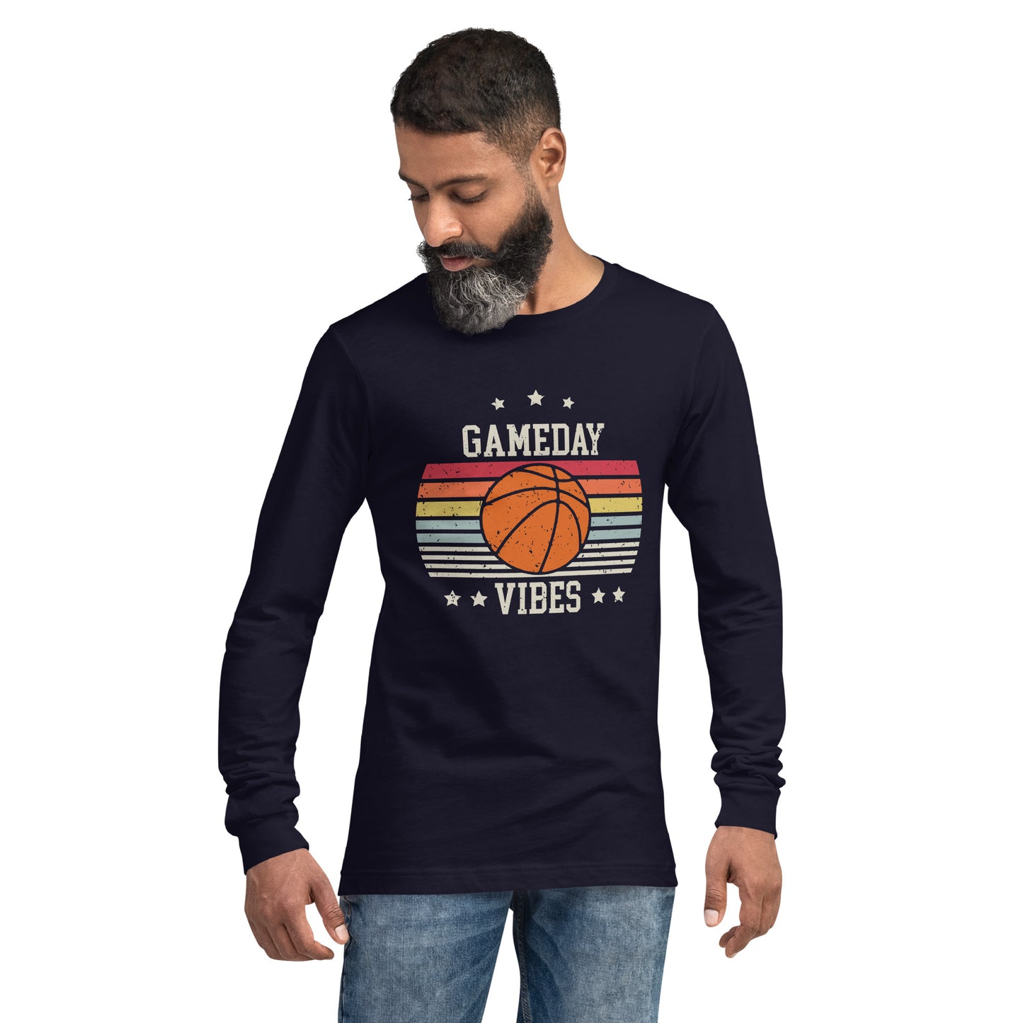 Game-Day Vibes Basketball Unisex Long Sleeve Tee
