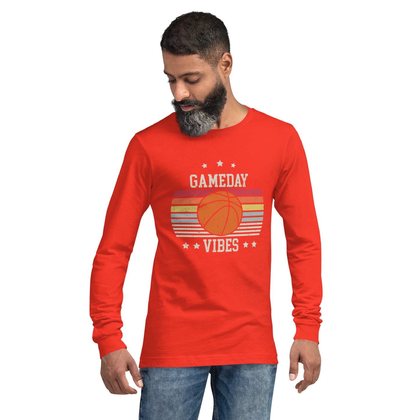 Game-Day Vibes Basketball Unisex Long Sleeve Tee