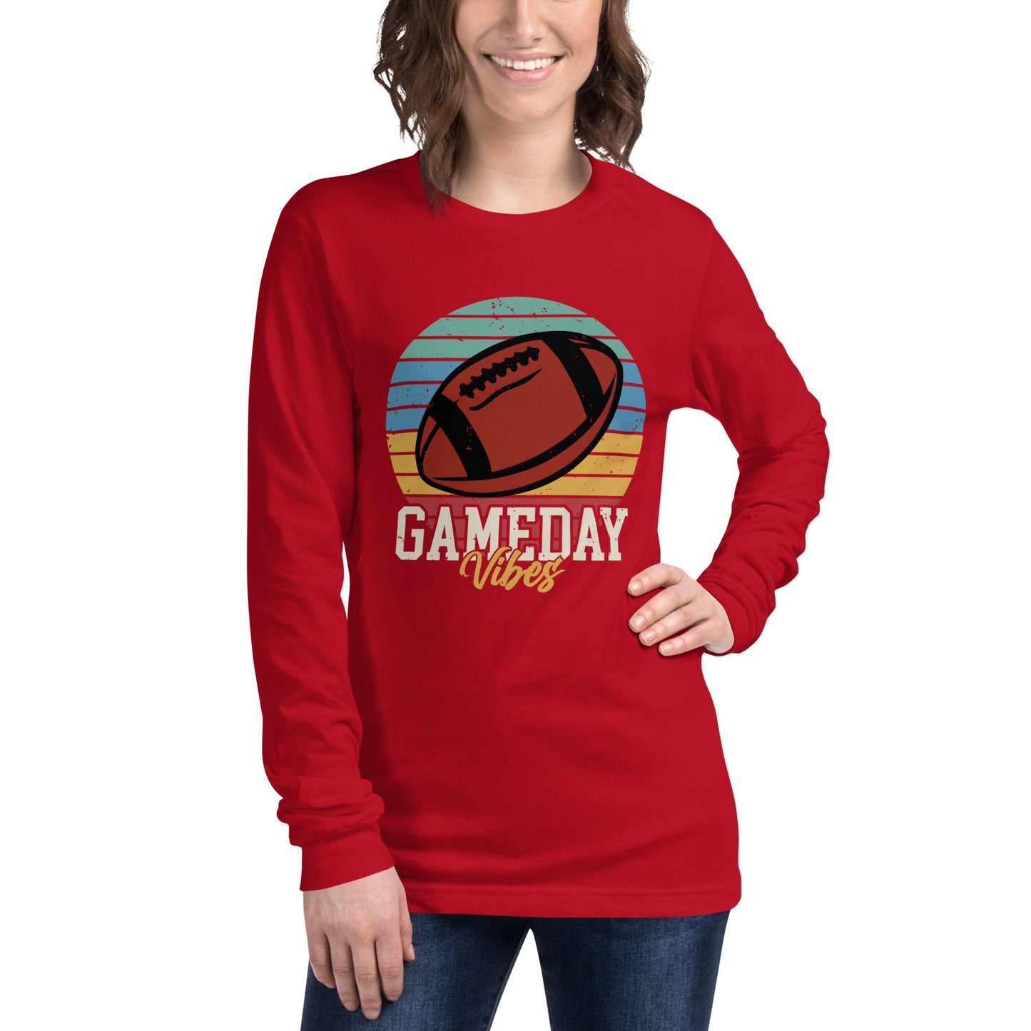 Game-Day Vibes Football Unisex Long Sleeve Tee
