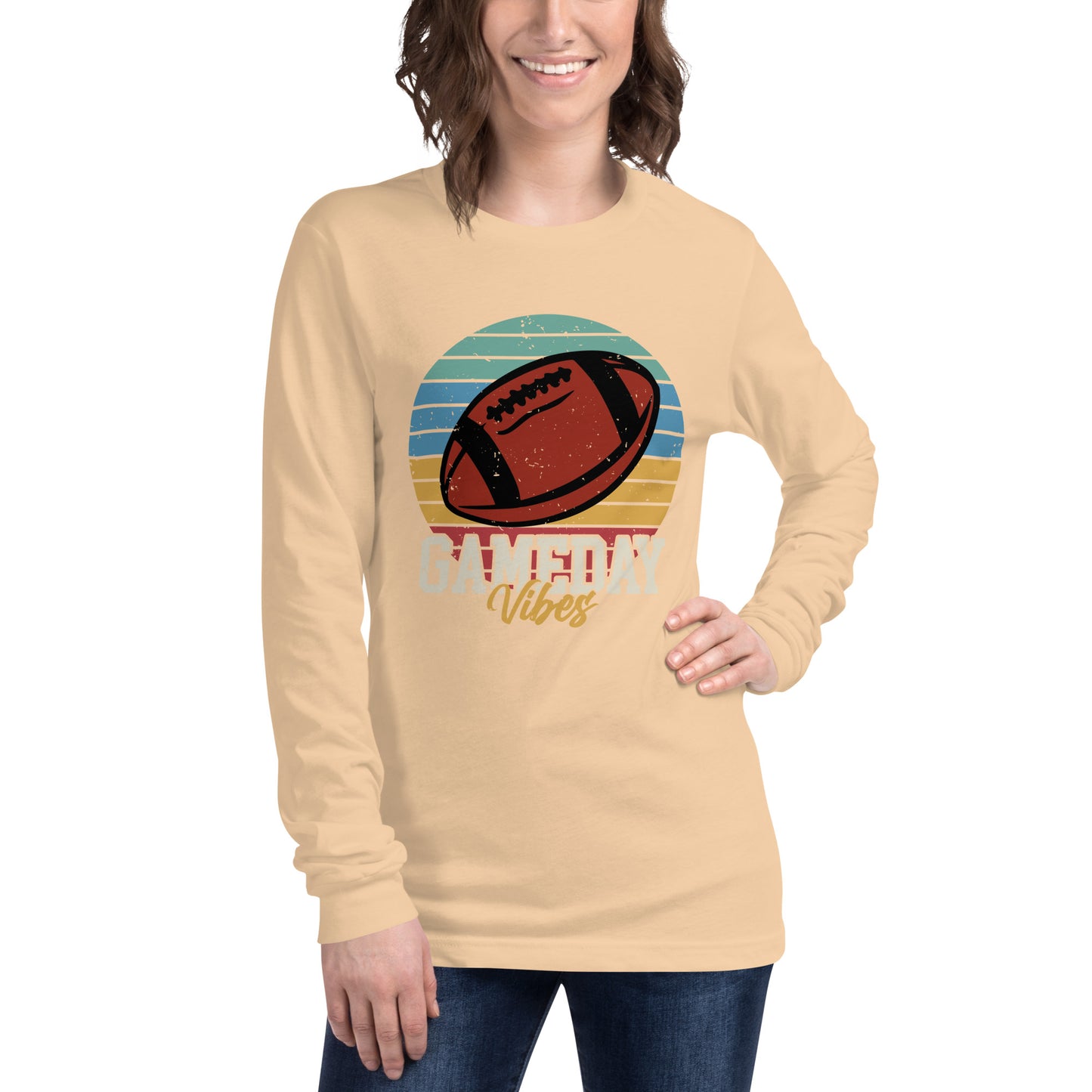 Game-Day Vibes Football Unisex Long Sleeve Tee