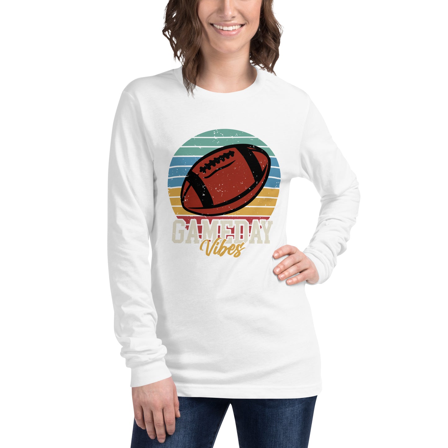 Game-Day Vibes Football Unisex Long Sleeve Tee
