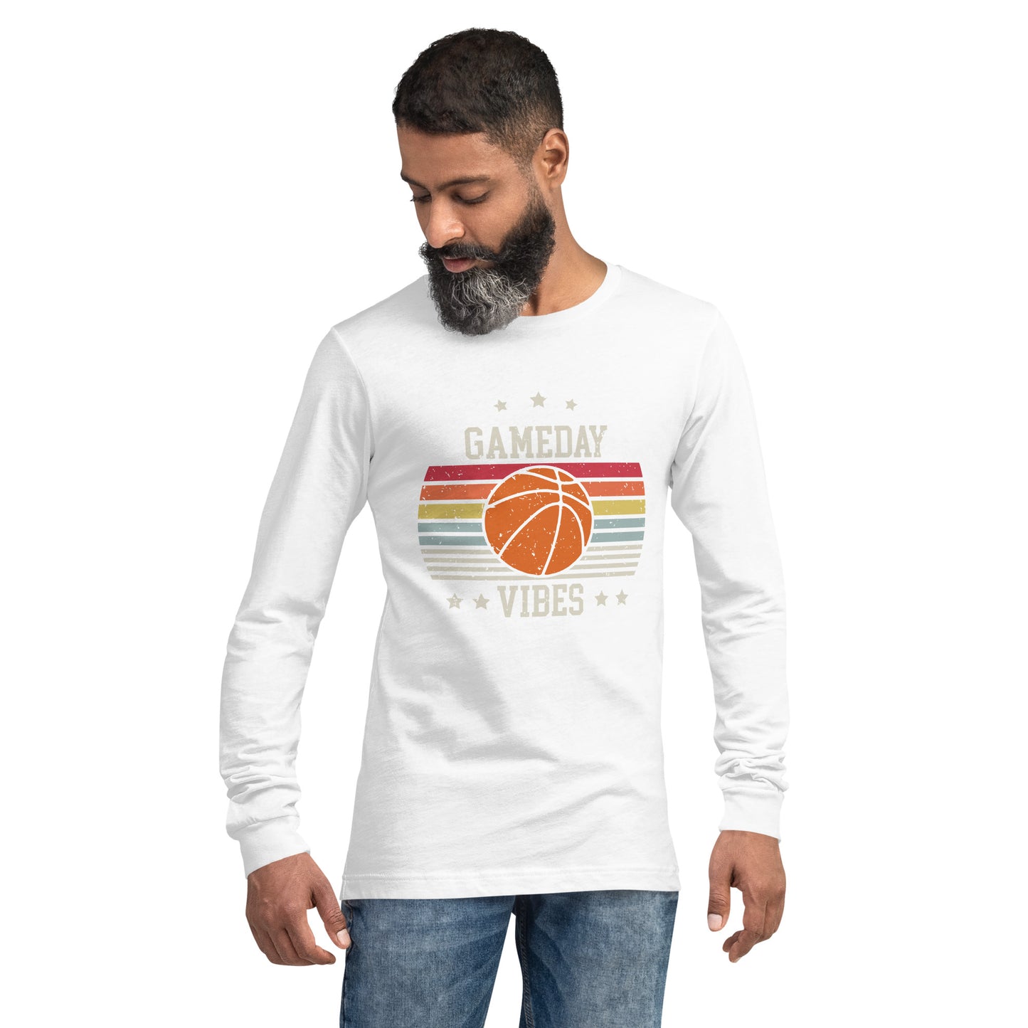 Game-Day Vibes Basketball Unisex Long Sleeve Tee