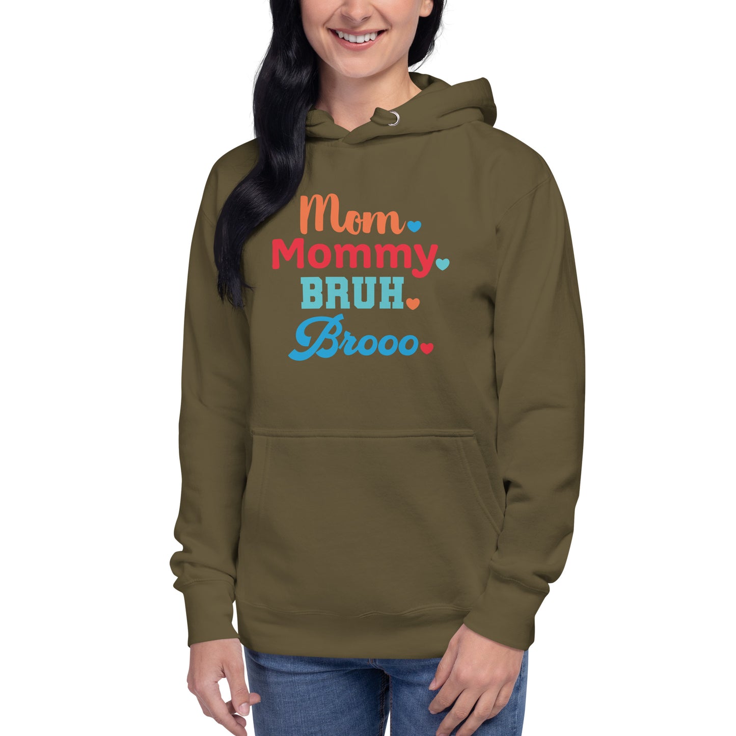 Mom, Mommy, Bruh, Broo Unisex Hoodie