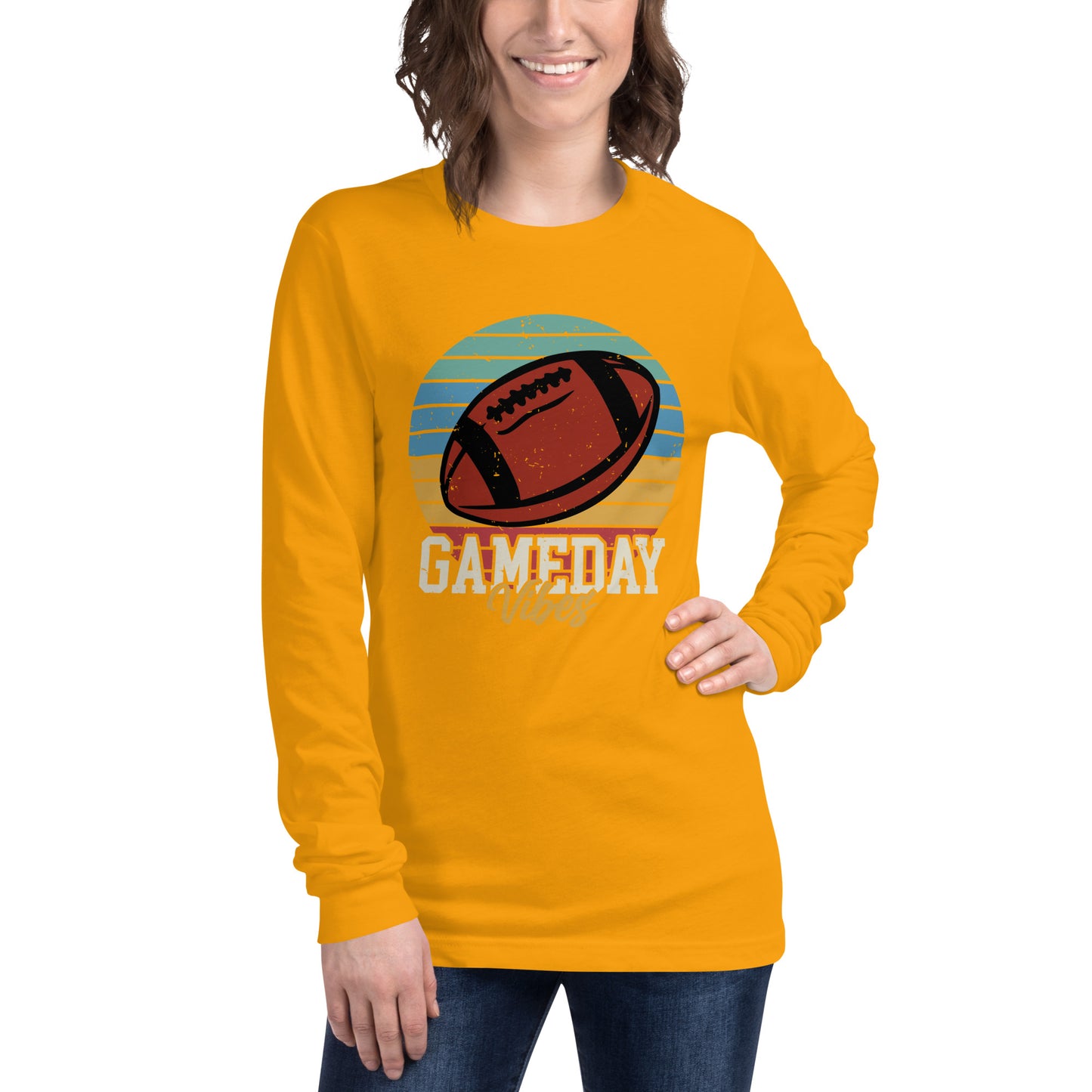 Game-Day Vibes Football Unisex Long Sleeve Tee