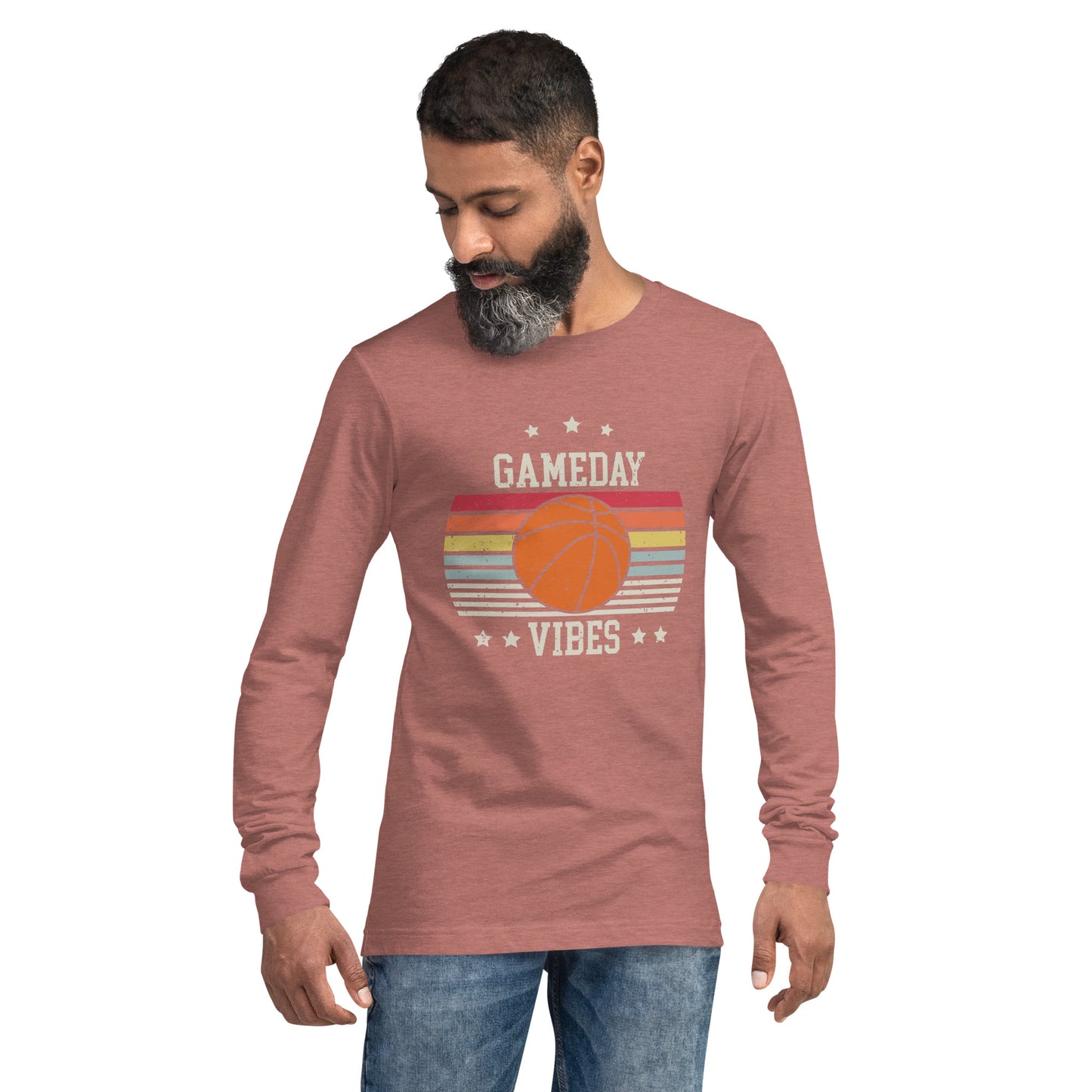 Game-Day Vibes Basketball Unisex Long Sleeve Tee