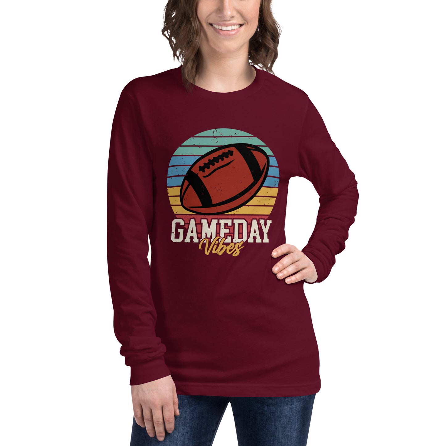 Game-Day Vibes Football Unisex Long Sleeve Tee