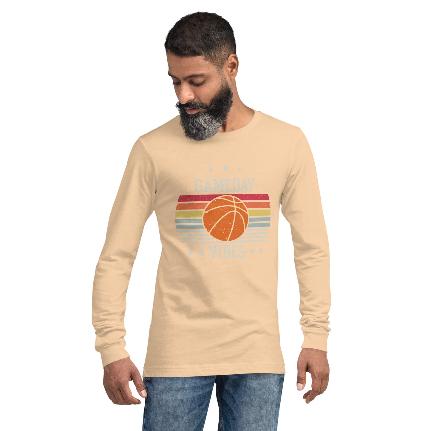 Game-Day Vibes Basketball Unisex Long Sleeve Tee