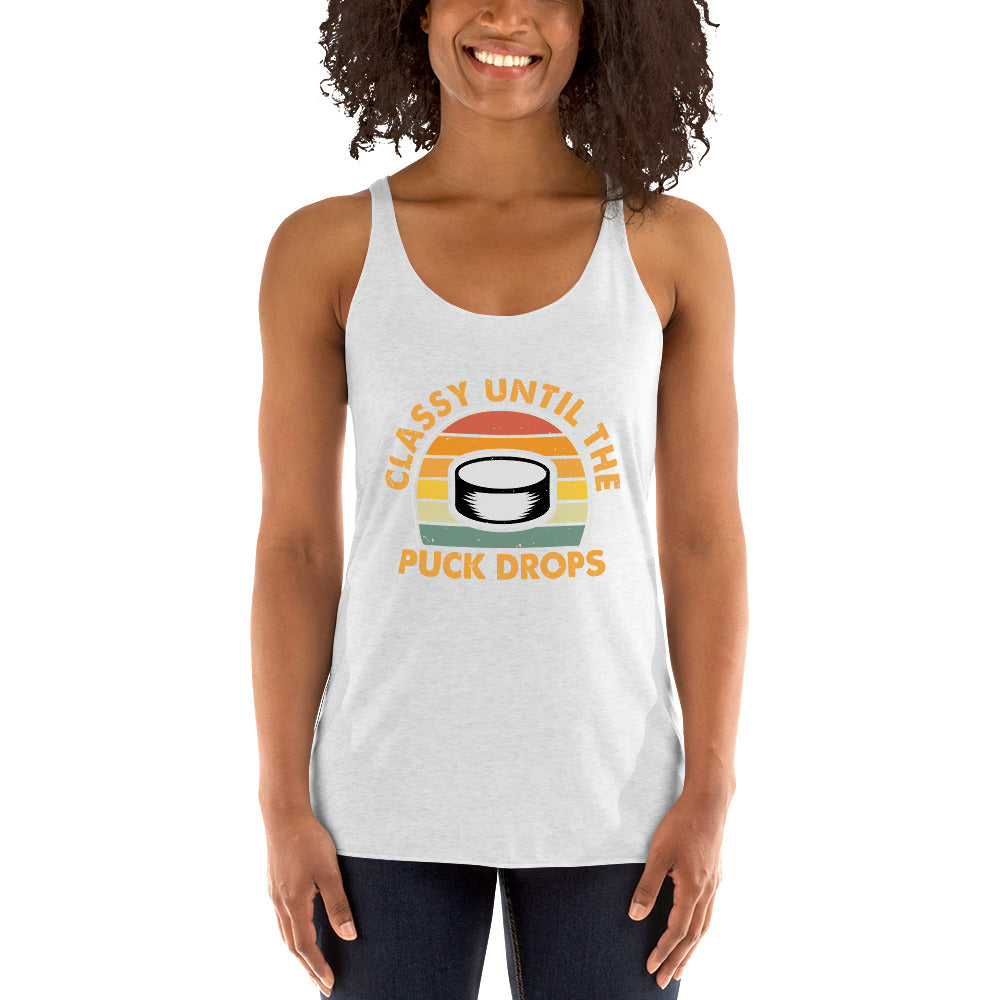 Classy Until The Puck Women's Racerback Tank