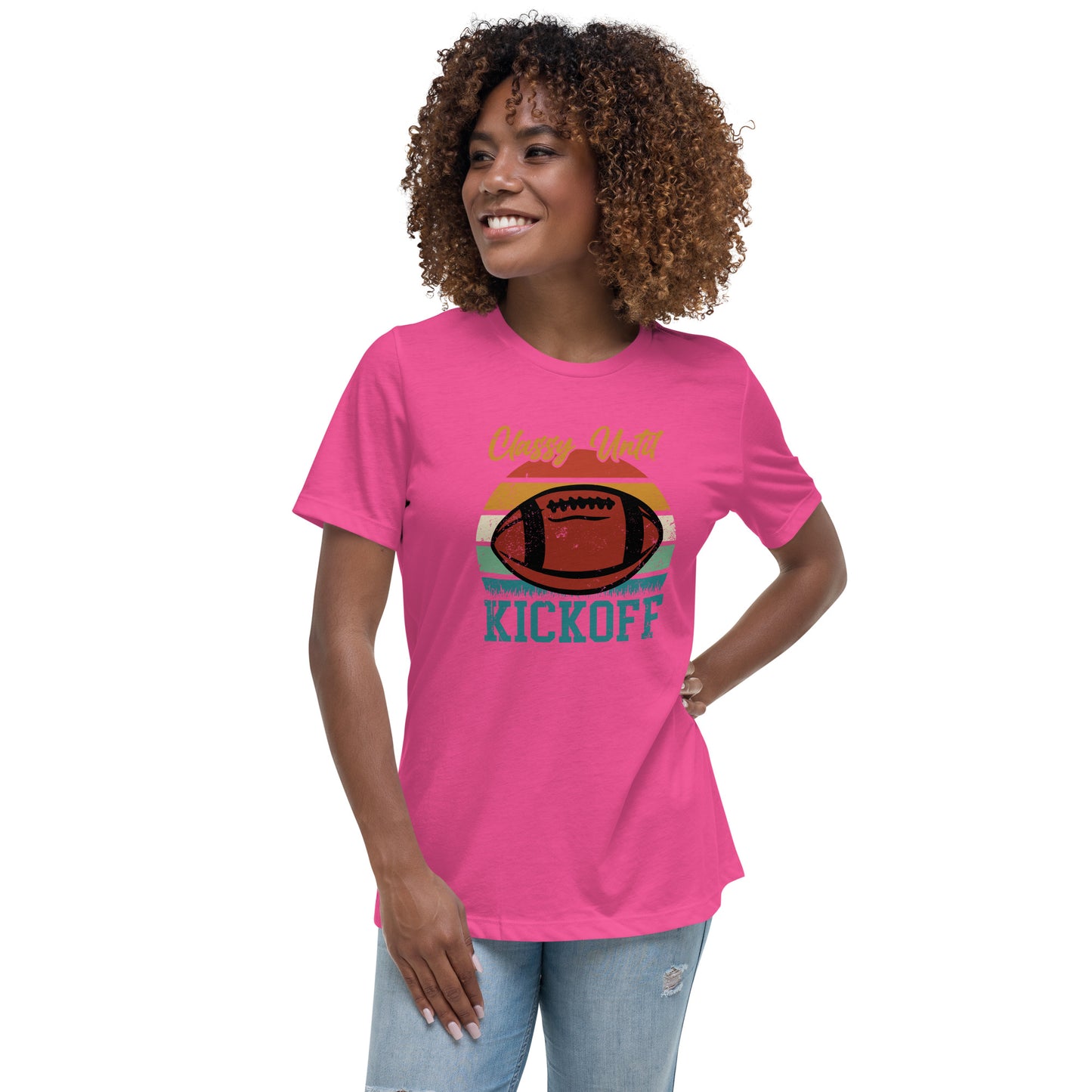 Classy Until Kickoff Women's Relaxed T-Shirt