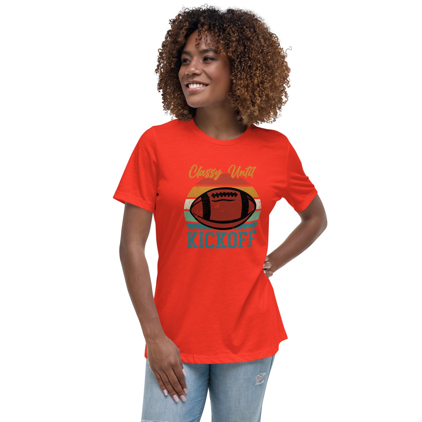Classy Until Kickoff Women's Relaxed T-Shirt